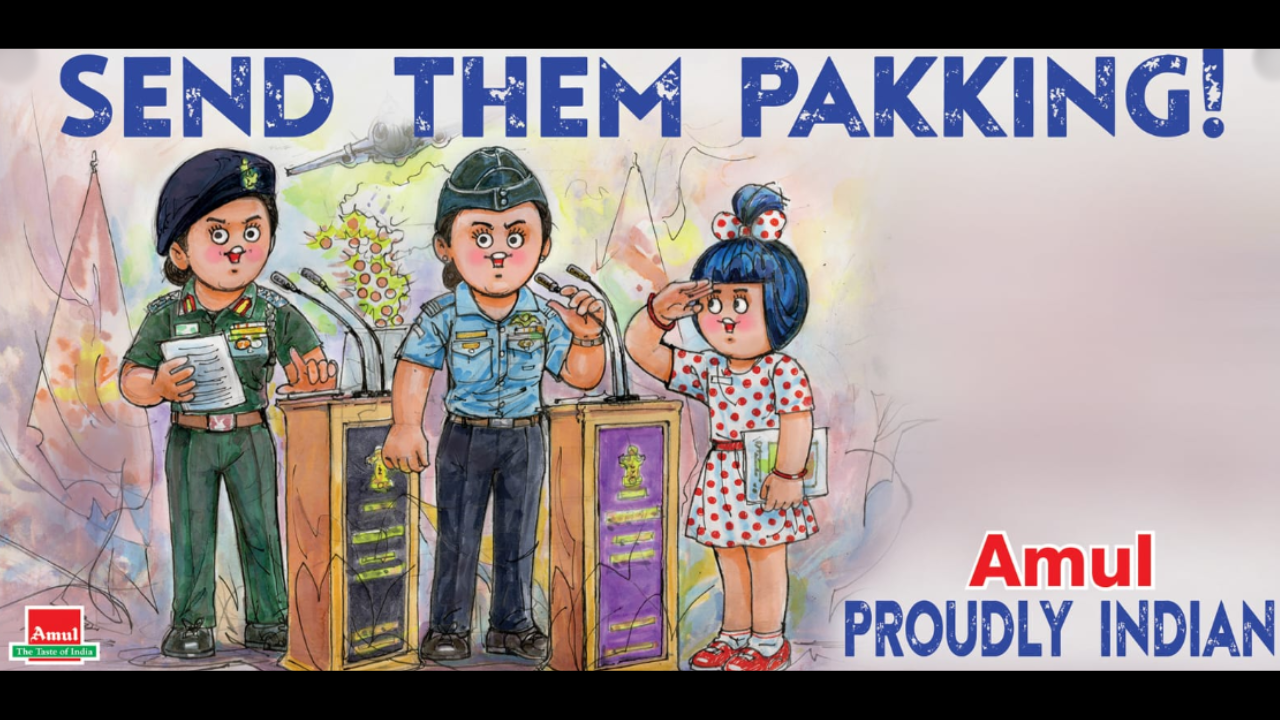 Amul’s Doodle on India’s counter-attack goes viral. Amul’s Doodle on India’s counter-attack goes viral.